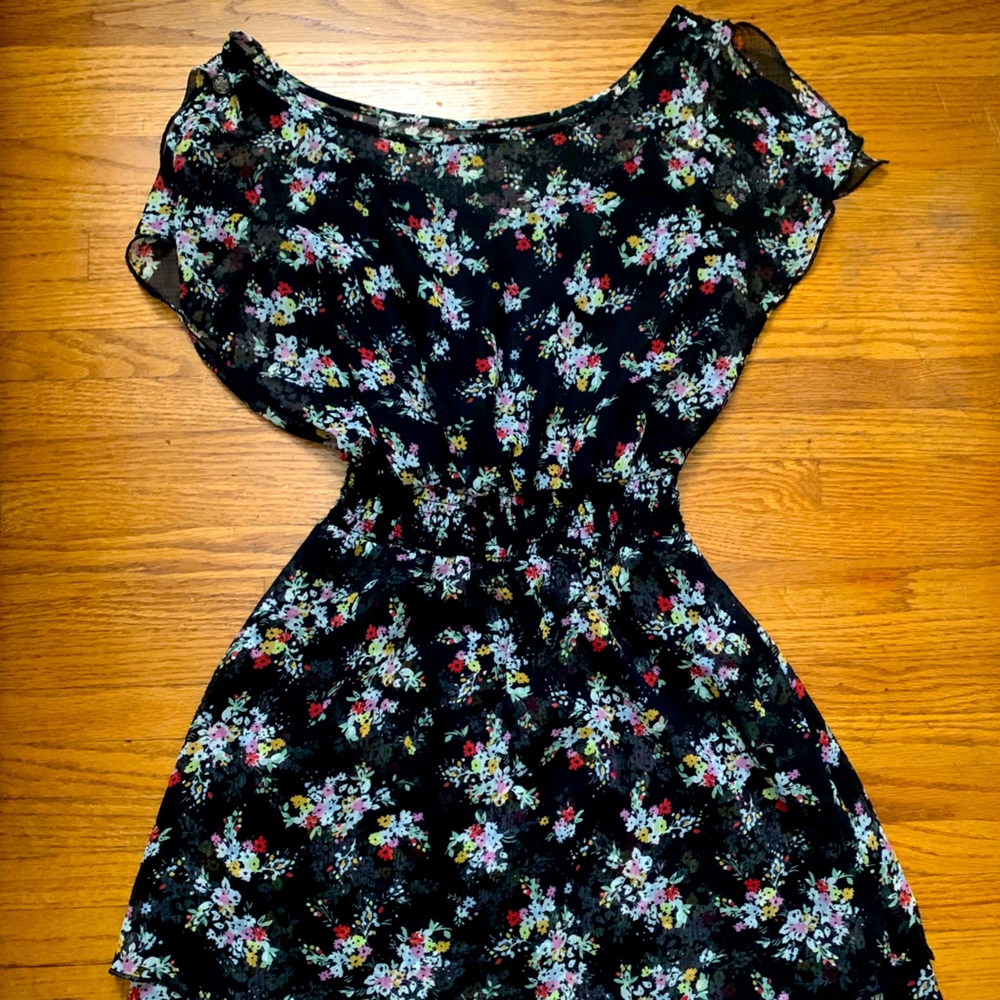Express Black Floral Dress